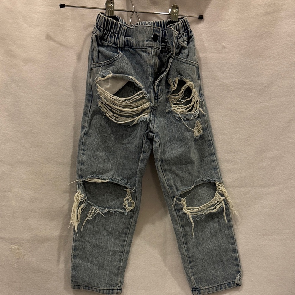 Trendy Kids Ripped Denim Jeans